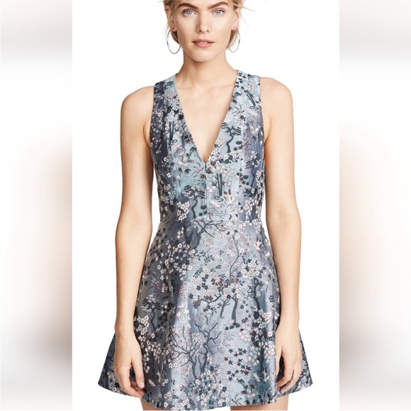 ⭕️ PRICE FIRM NEW Alice + Olivia Size 12 Tennie Jacquard Dress $440 - Picture 3 of 12